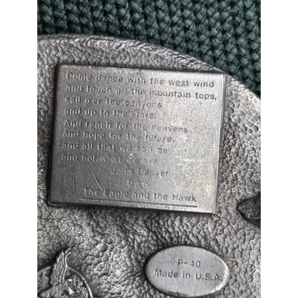 Siskiyou Buckle Co. Eagle Western Embossed Belt Buckle Silver Vintage